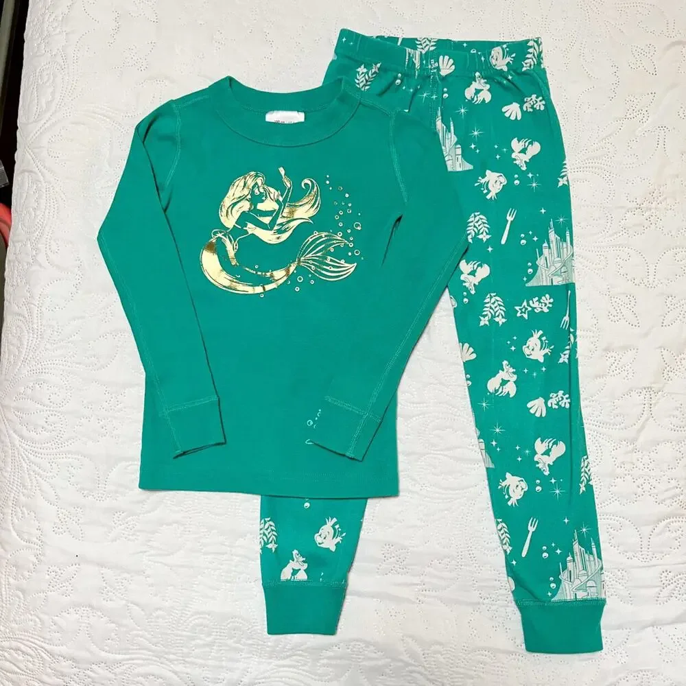 Hanna Andersson Little Mermaid PJ Set Size 4